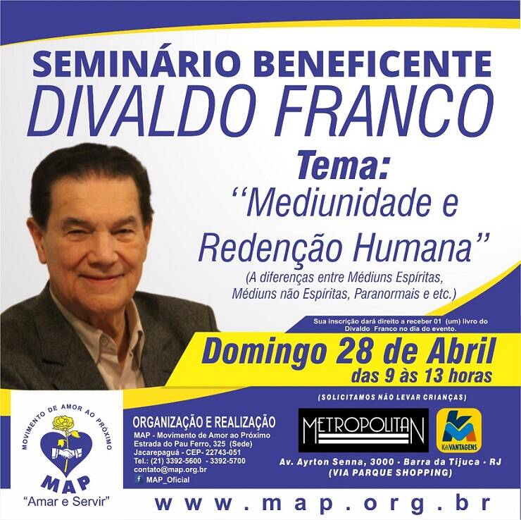 Divaldo Franco em Seminário no Rio de Janeiro